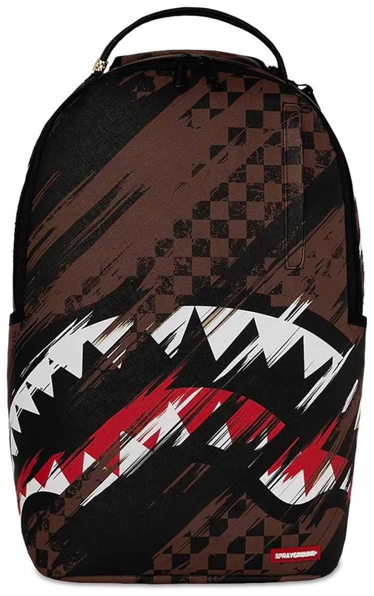Sprayground Smeared Grunge Backpack Brown