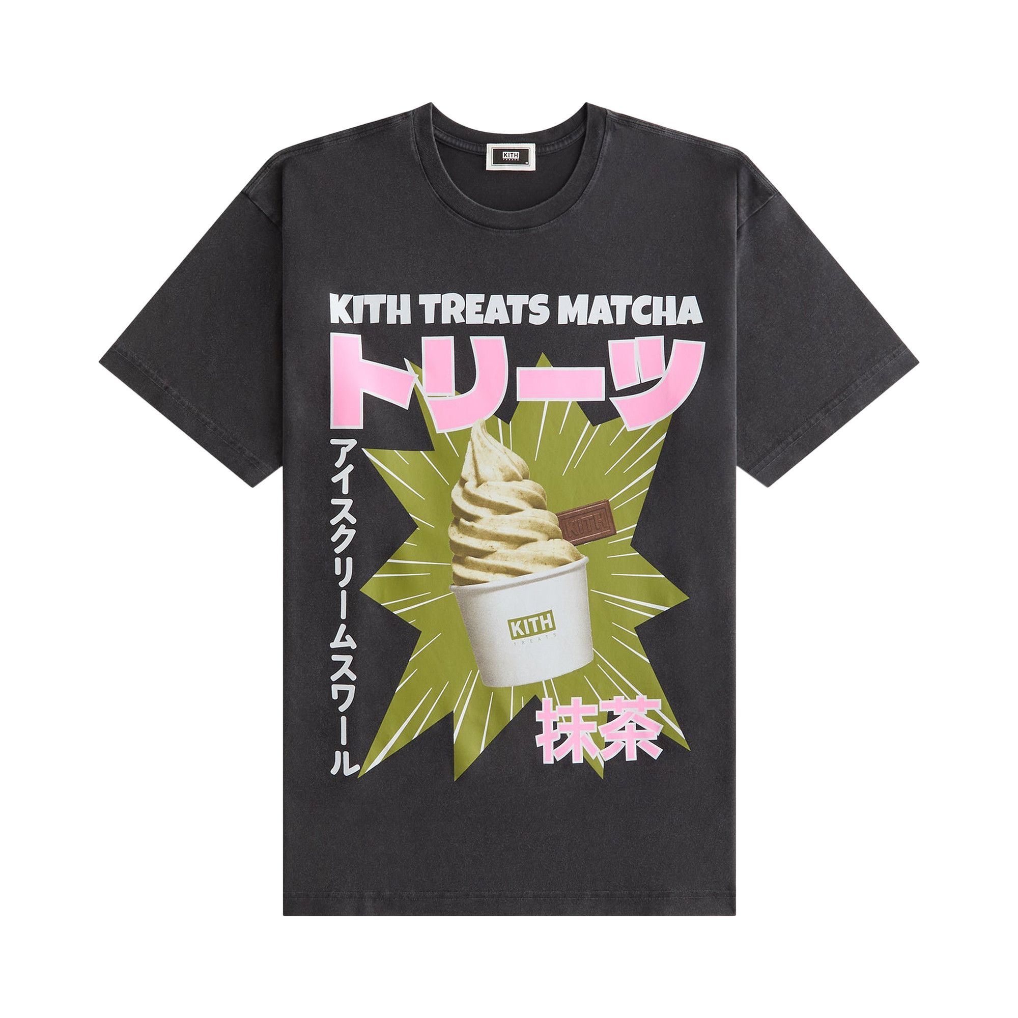 Buy Kith Treats Matcha Swirl Vintage Tee 'Black' - KHTA030079 001