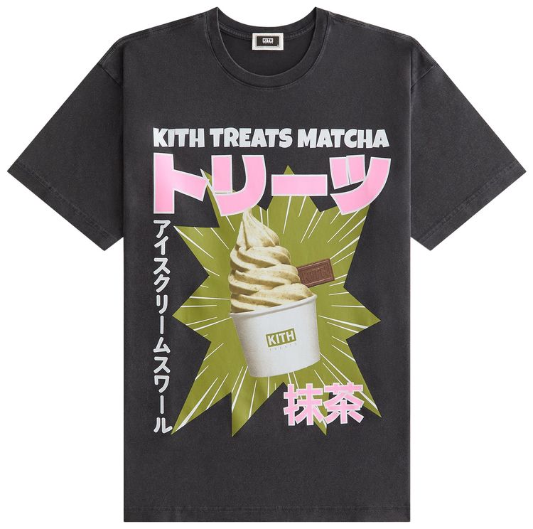 Kith Treats Matcha Swirl Vintage Tee Black