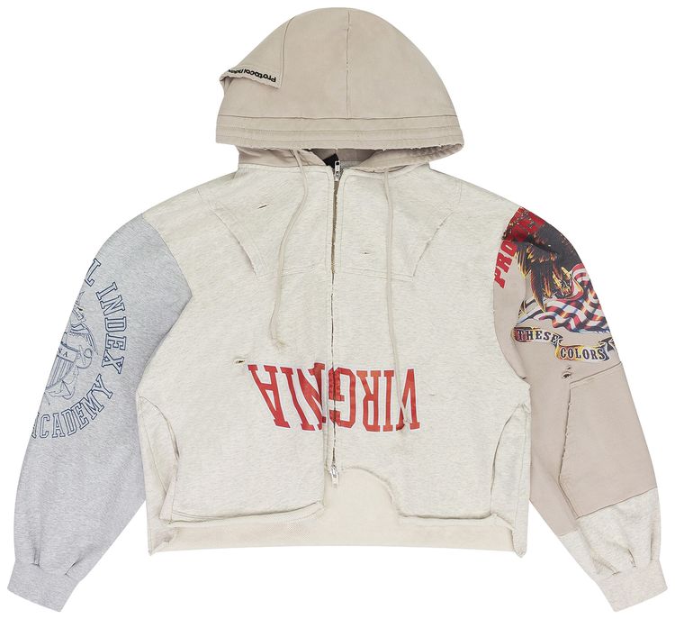 Protocol Index Upside Down Zip Hoodie Cream