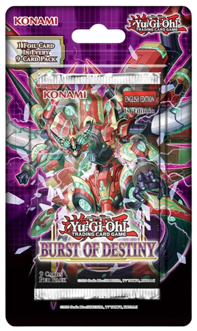 Yu Gi Oh Burst Of Destiny Blister Pack 1st Edition