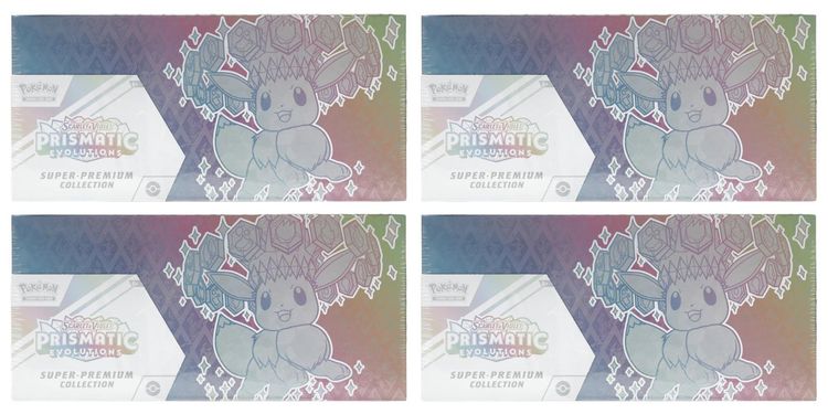 Pokemon Scarlet  Violet Prismatic Evolutions Super Premium Collection 4x Lot
