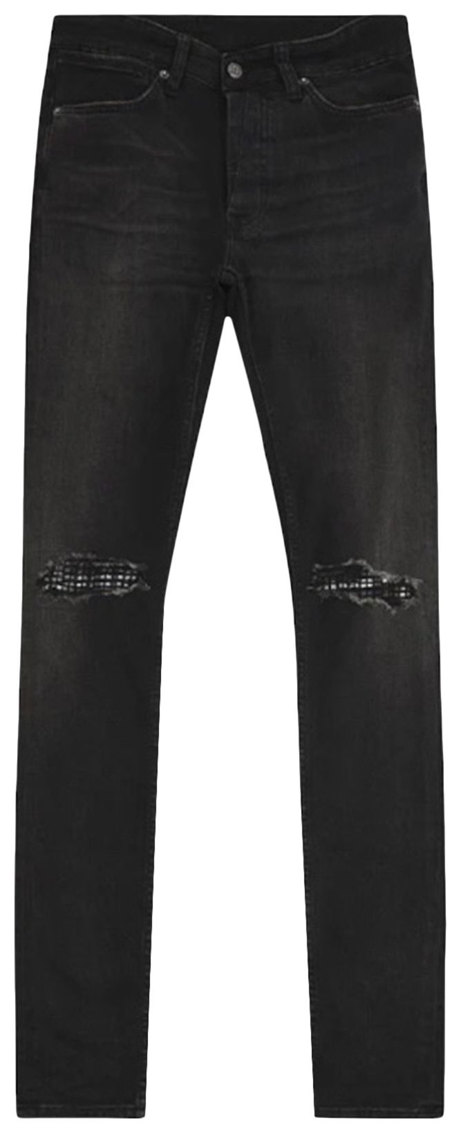 Ksubi Van Winkle Tarr Repair Jeans Black