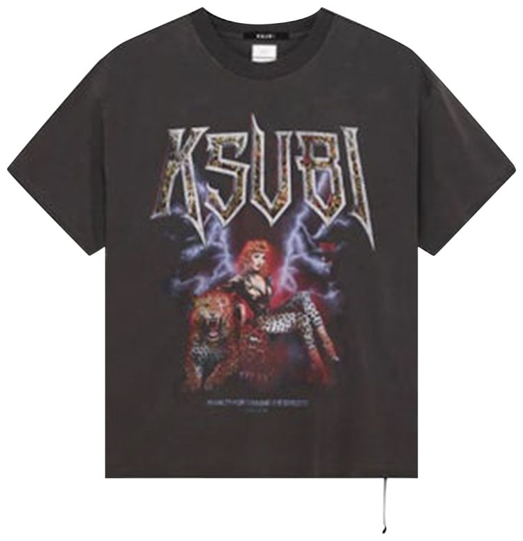 Ksubi Kingdom Ekcess Short Sleeve Tee Faded Black
