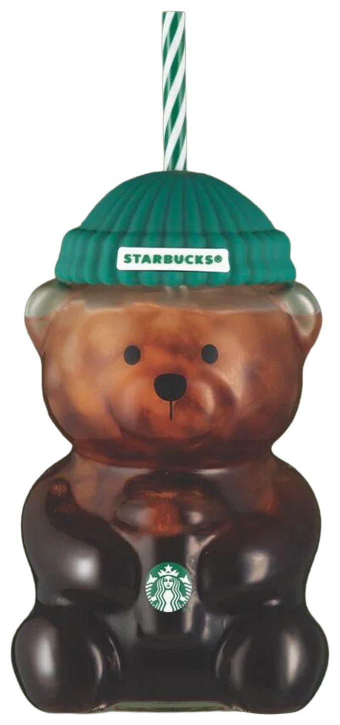 Starbucks Bearista Glass Tumbler Green