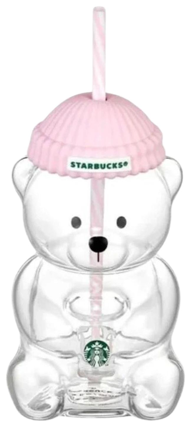 Starbucks Bearista Glass Tumbler Baby Pink Korea Exclusive