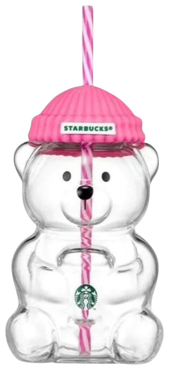 Starbucks Bearista Glass Tumbler Pink Korea Exclusive