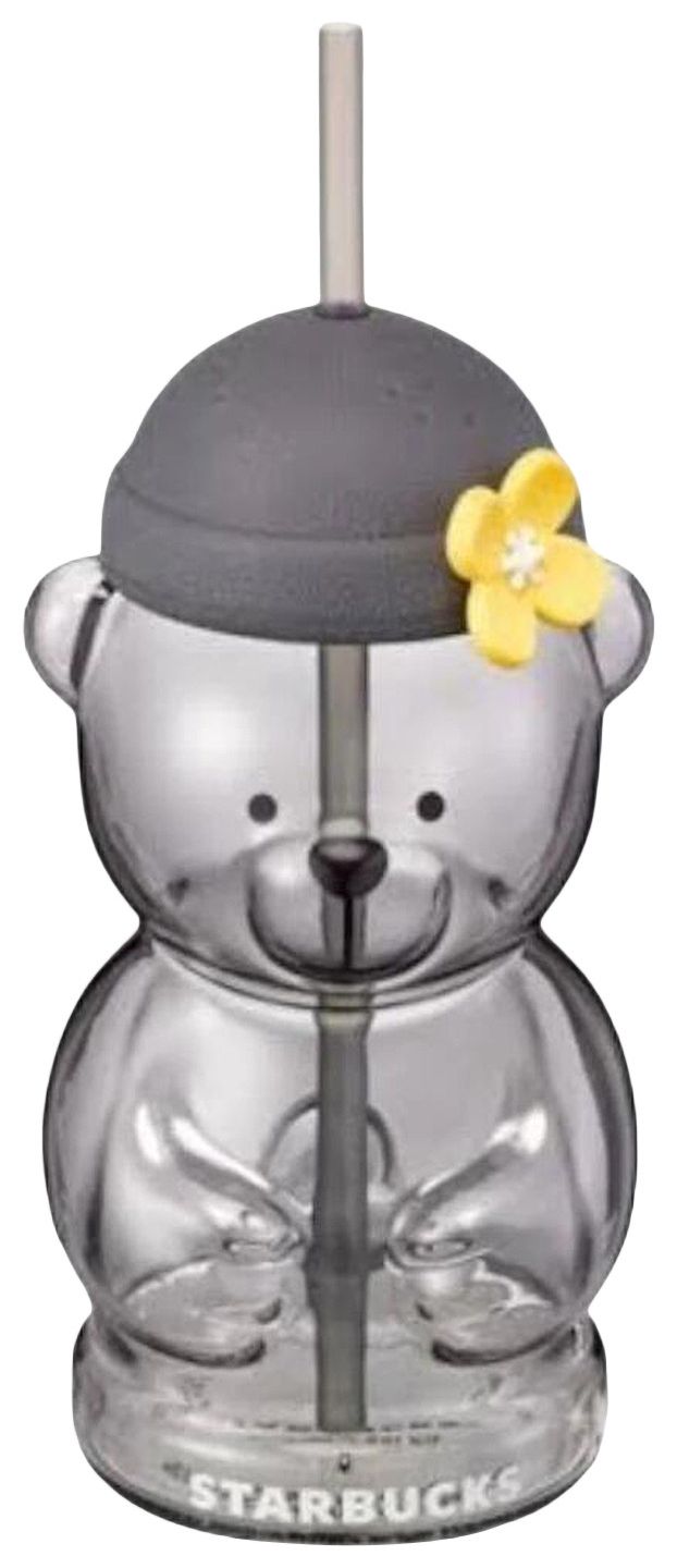 Starbucks Bearista Glass Tumbler Grey Jeju Exclusive