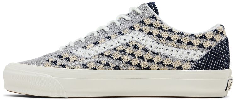 Vans Premium Old Skool Knit Pack   Geo Check Frost Grey