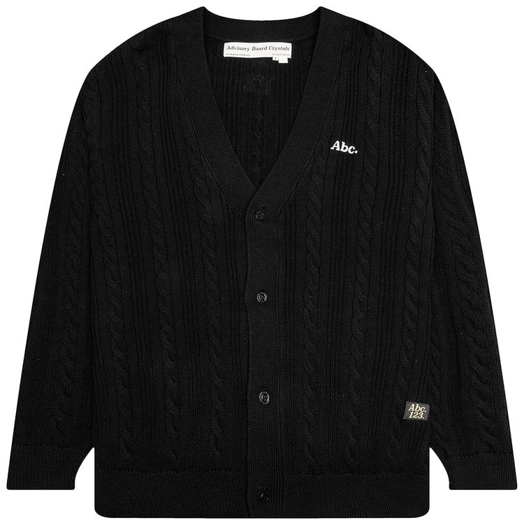 Advisory Board Crystals Cableknit Cardigan Anthracite Black
