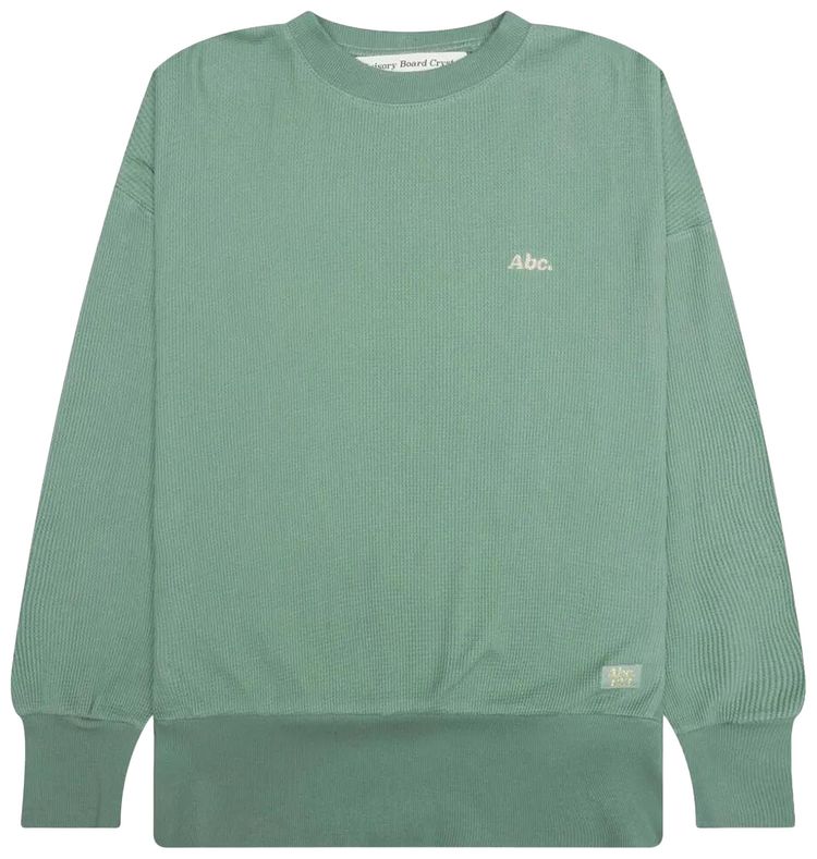 Advisory Board Crystals Waffle Crewneck Aventurine Green