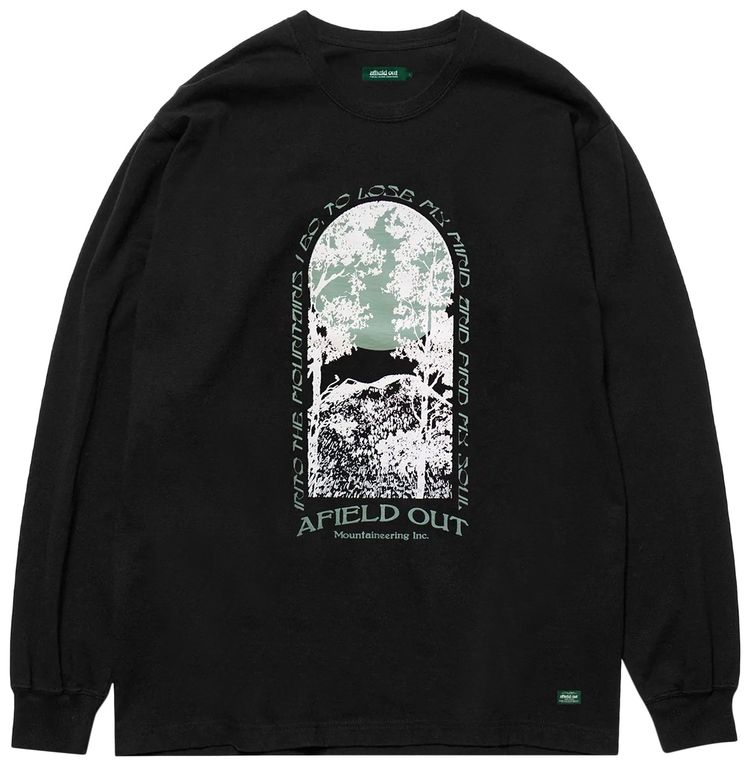 Afield Out Idyllic Long Sleeve Tee Black