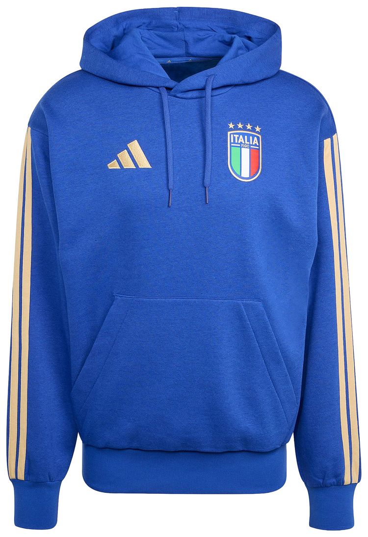Adidas Italy DNA Fleece Hoodie Bold Blue