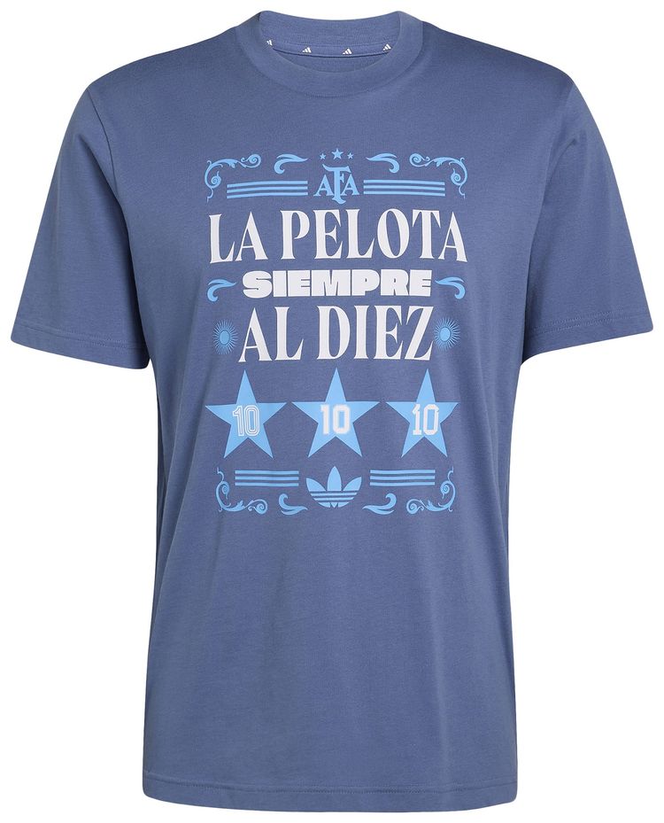 Adidas Argentina Amply T Shirt Crew Blue