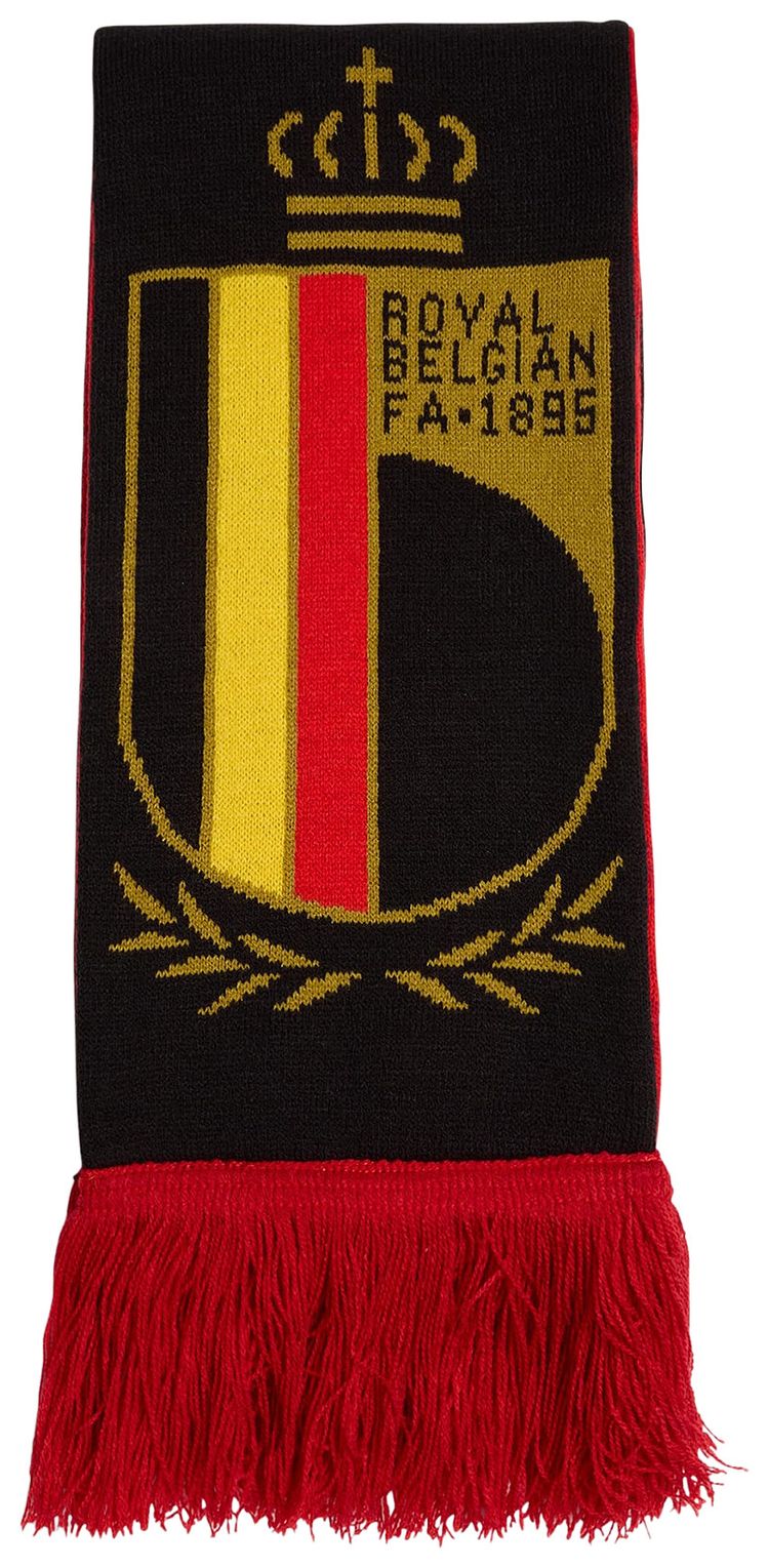 Adidas Belgium 26 Scarf Power Red  Black  Bold Gold
