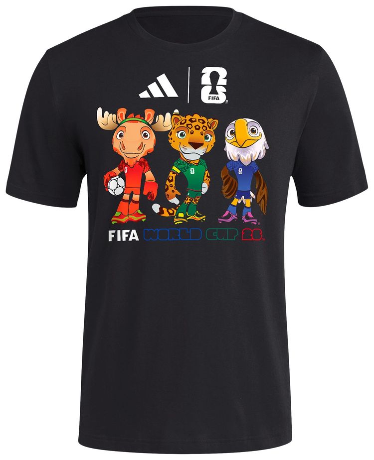 Adidas FIFA World Cup 2026 Mascot Tee Black  Soccr Wcu 454