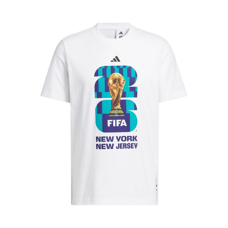 Adidas FIFA World Cup 26 Host City New York New Jersey Graphic T Shirt White