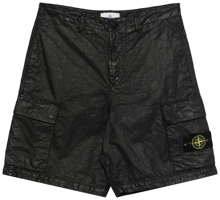 Stone Island Classic Cargo Pocket Shorts Black