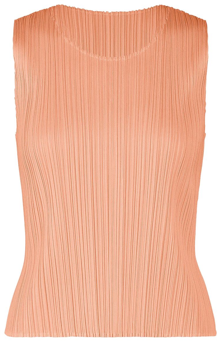 Pleats Please Issey Miyake Monthly Colors July Shirt Pale Orange