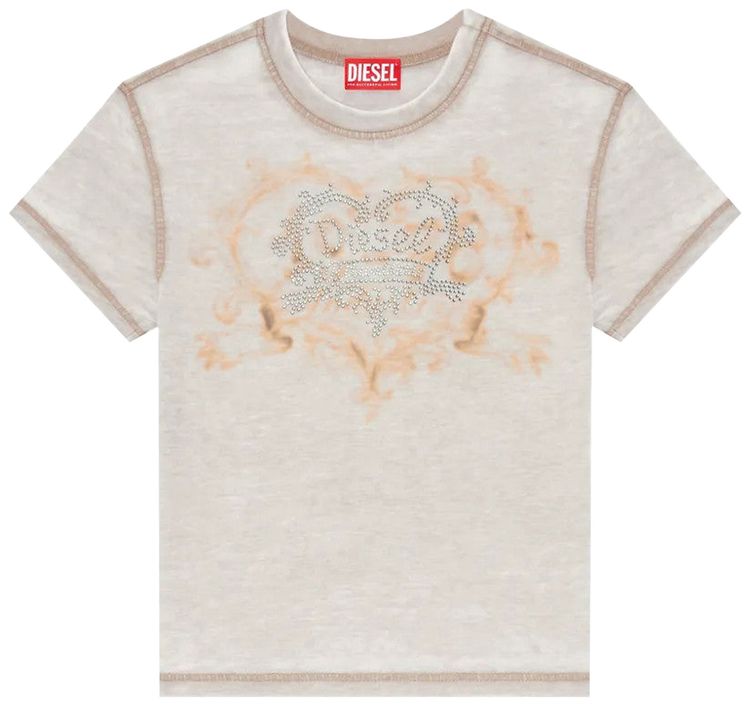 Diesel T Ila Aa1 T Shirt Light Grey