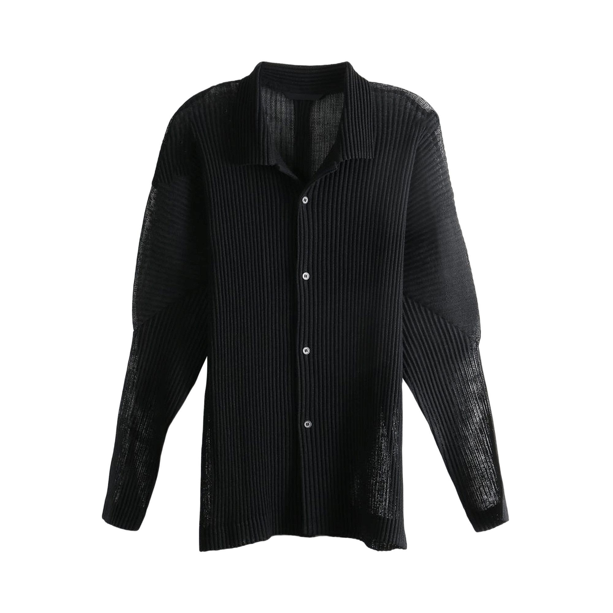 Buy Homme Plissé Issey Miyake Rustic Mesh Shirt 'Black