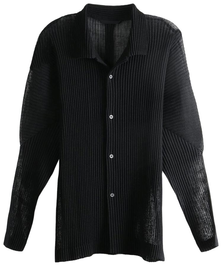Homme Plisse Issey Miyake Rustic Mesh Shirt Black