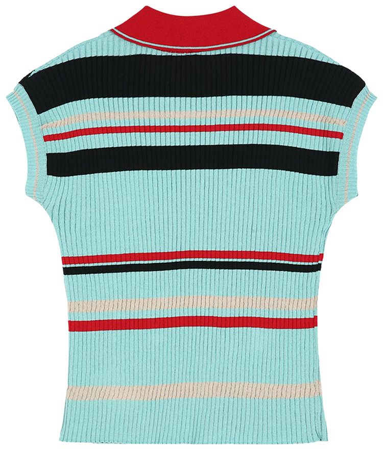 Andersson Bell Color Blocked Knit Polo Vest Multicolor