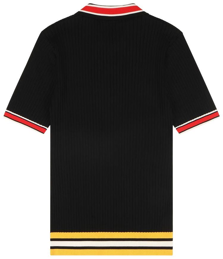 Entire Studios Ribbed Polo Shirt Inferno