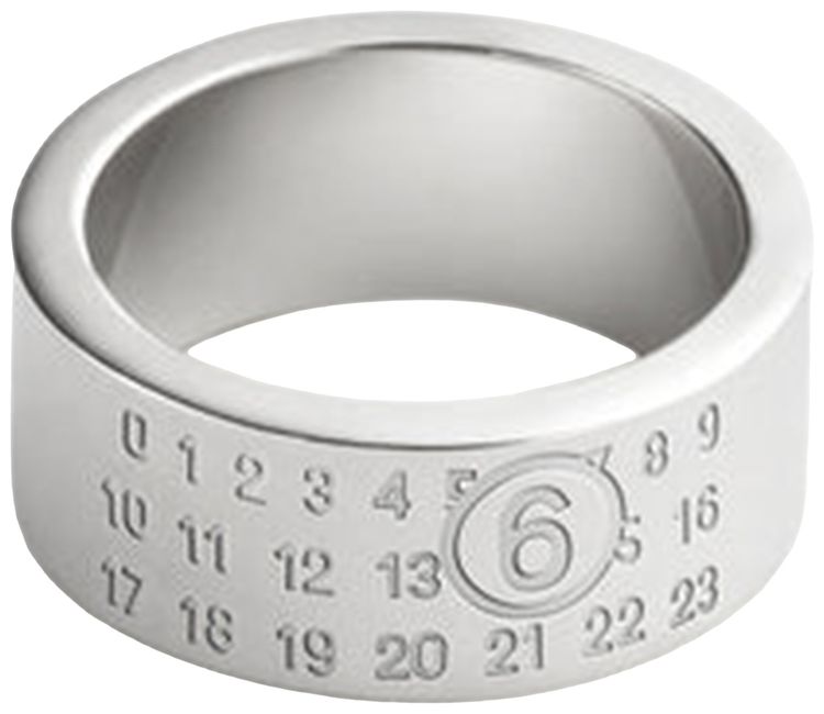 MM6 Maison Margiela Minimal Logo 8mm Ring Silver