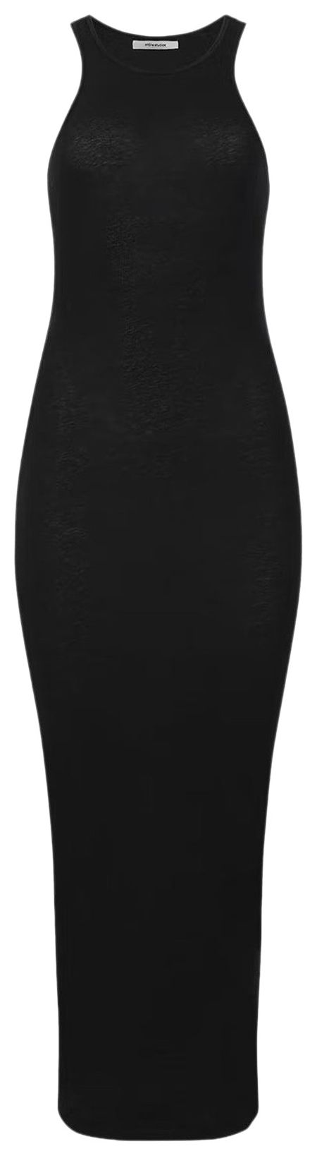 Entire Studios Midi Muscle Tank Top Dress Black