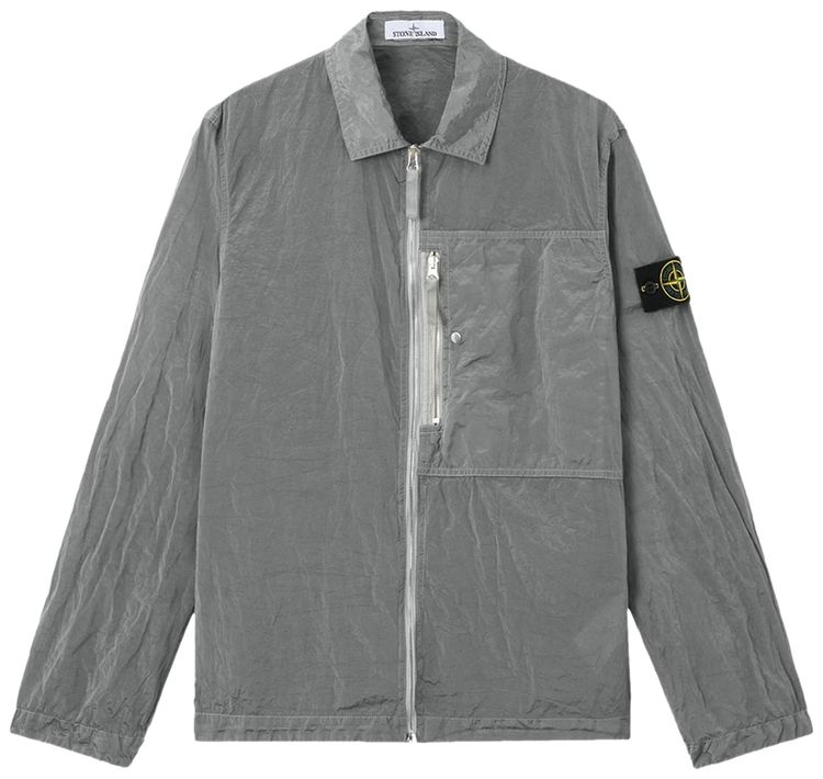 Stone Island Nylon Metal Econyl Overshirt Pearl Grey