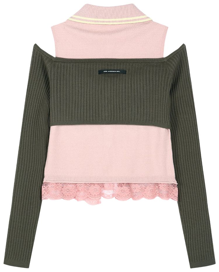 Andersson Bell Layered Off Shoulder Collar Top Multicolor