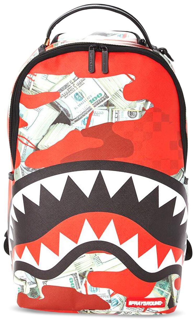 Sprayground Money Camo Backpack Red