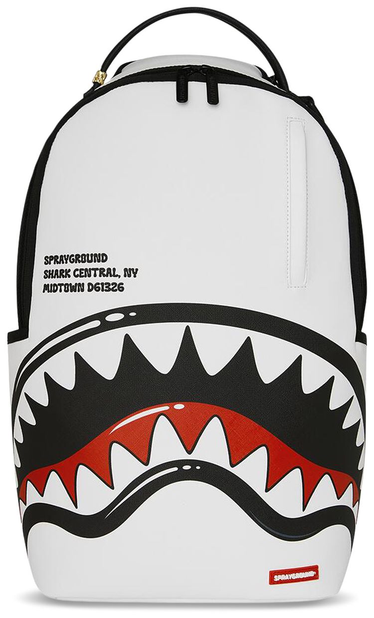 Sprayground Shark Central Bubble Shark Backpack White