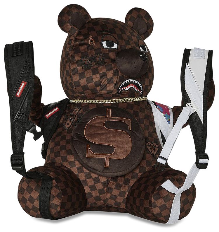 Sprayground Bear Wearing Backpack As A Backpack Multicolor