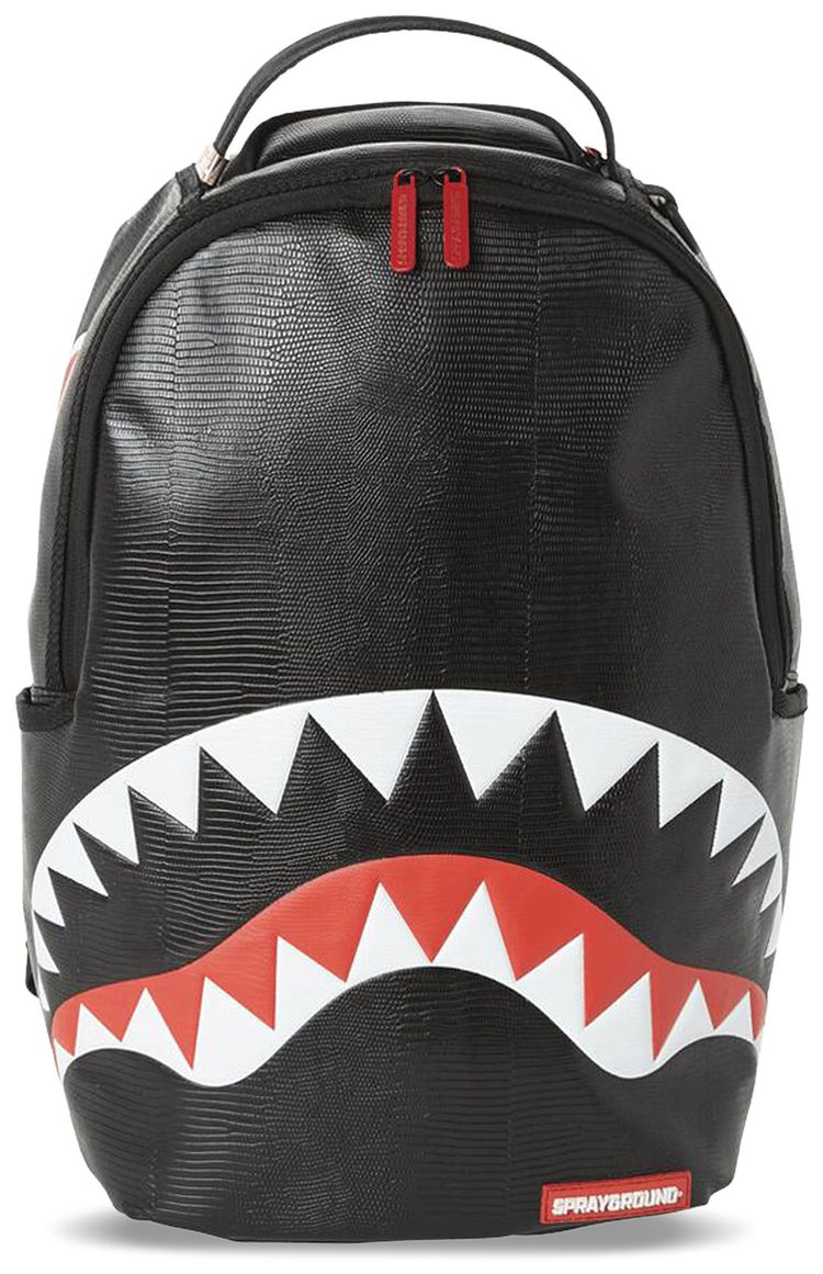 Sprayground Black Reptile Shark Backpack Multicolor