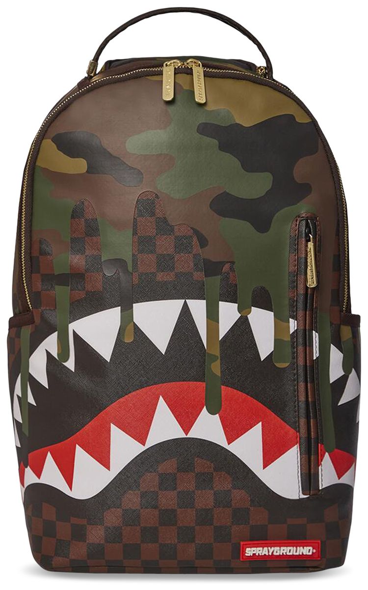 Sprayground Camo Drip Sharks In Paris DlXV Backpack Multicolor