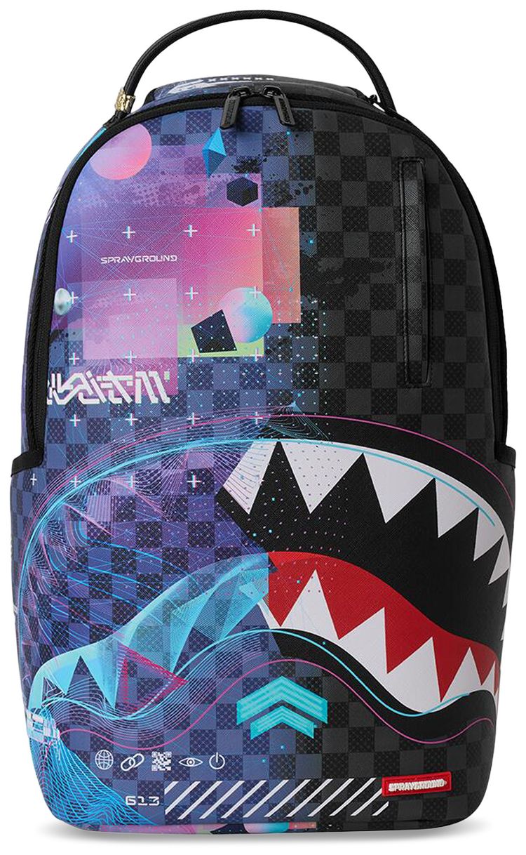 Sprayground Dark Frequency Shark Backpack Multicolor