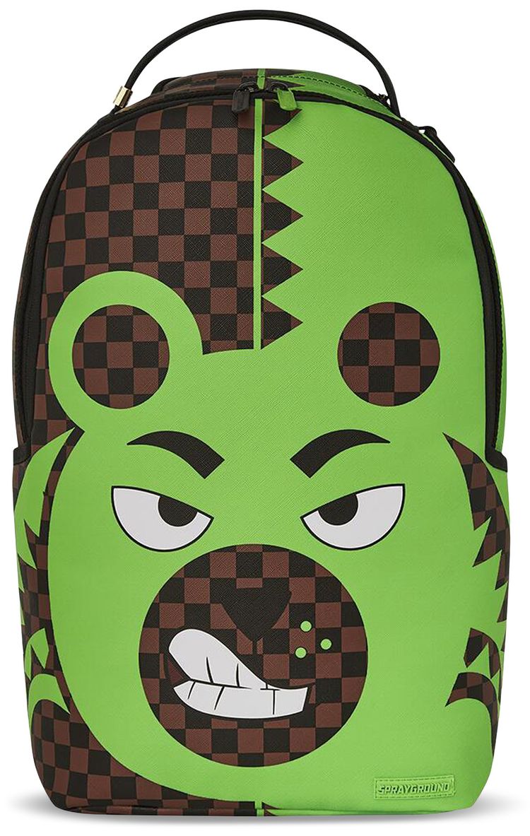 Sprayground Green Money Bear DLXSV Backpack Multicolor