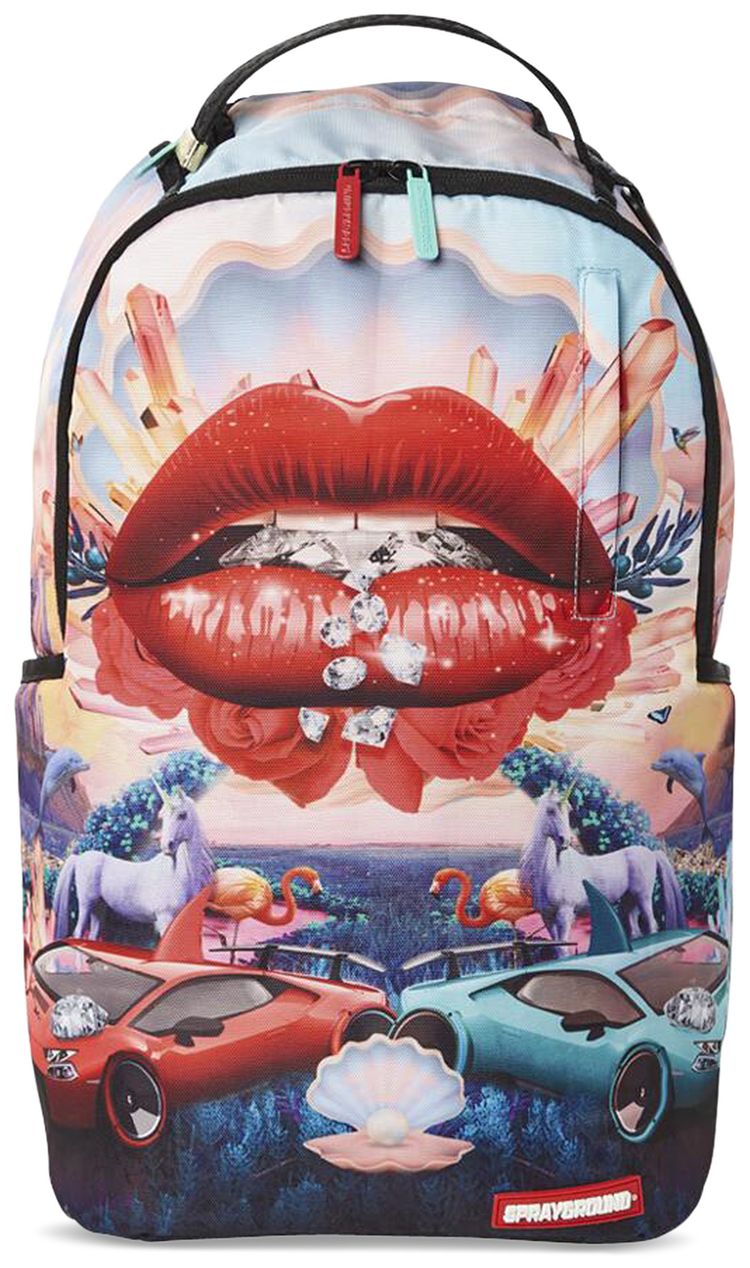 Sprayground Lips And Famous Backpack Multicolor