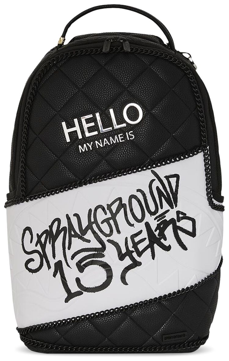 Sprayground Hello My Name Is 15 Years Quilted Backpack Multicolor