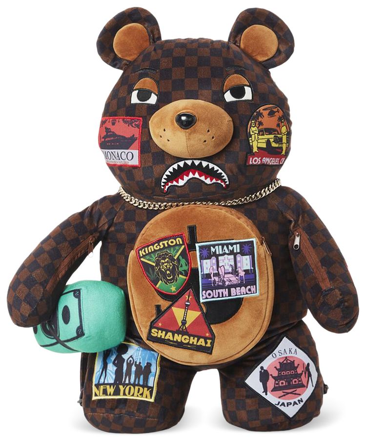 Sprayground Global Mogul Moneybear Teddybear Backpack Multicolor