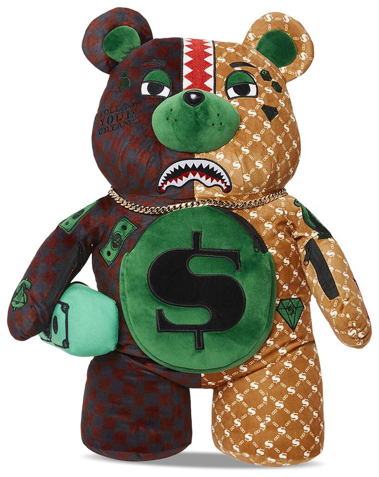 Sprayground Money Bear Teddybear Paris Vs Florence Backpack Multicolor