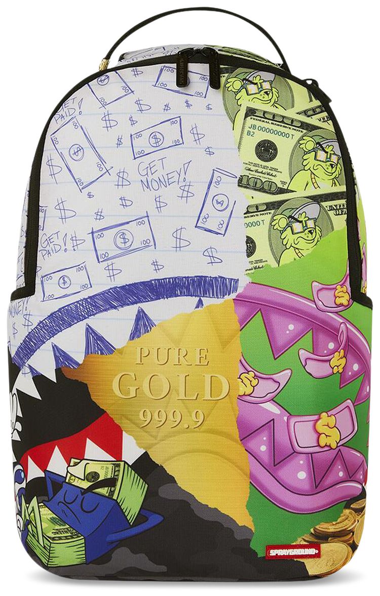 Sprayground Mean Money Collage Backpack Multicolor