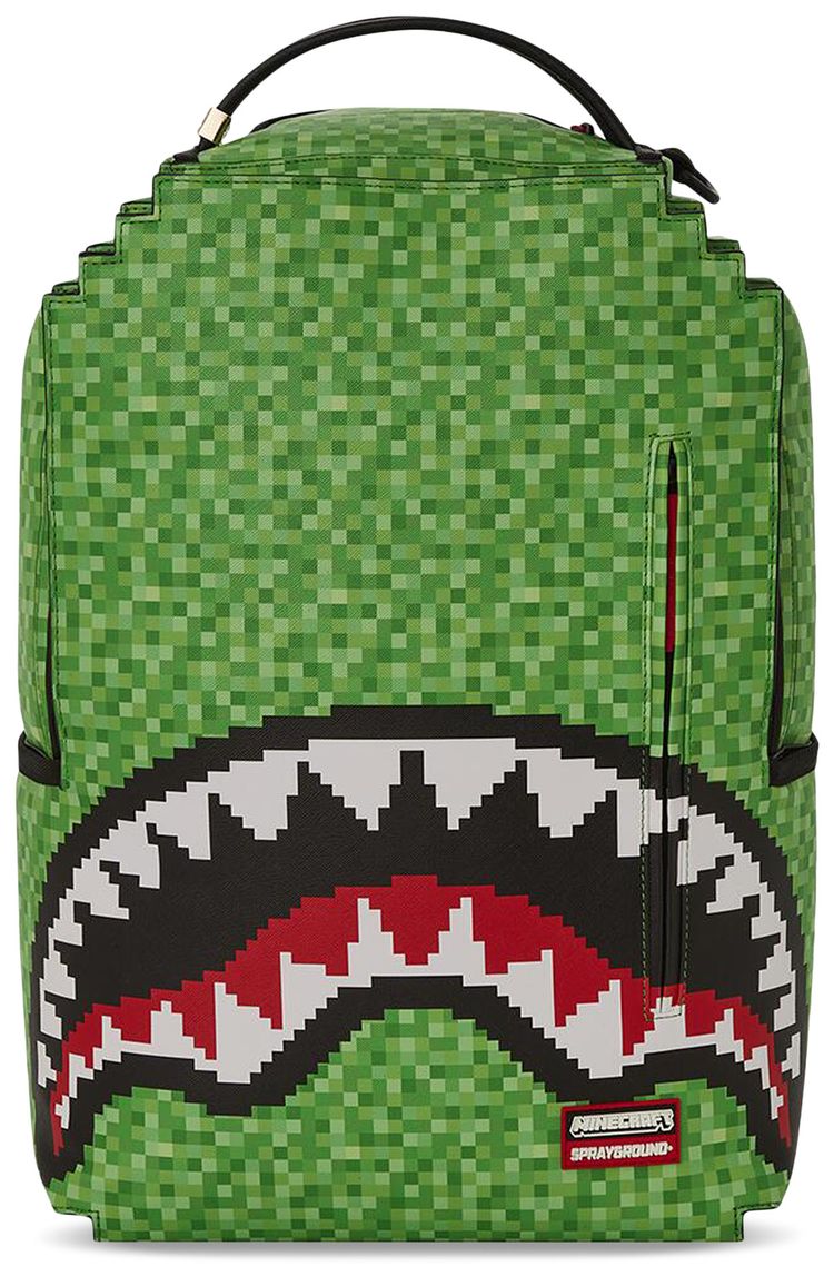 Sprayground Minecraft Creeper Shark Backpack Multicolor