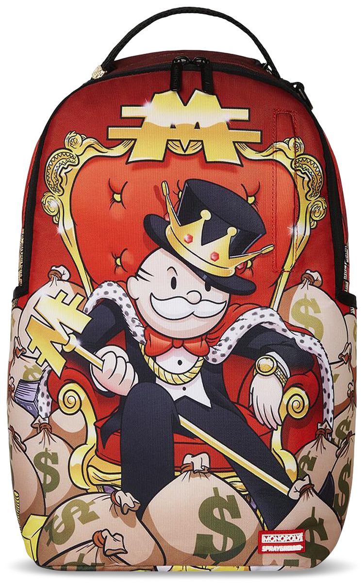 Sprayground Monopoly Gold Empire Throne Backpack Multicolor