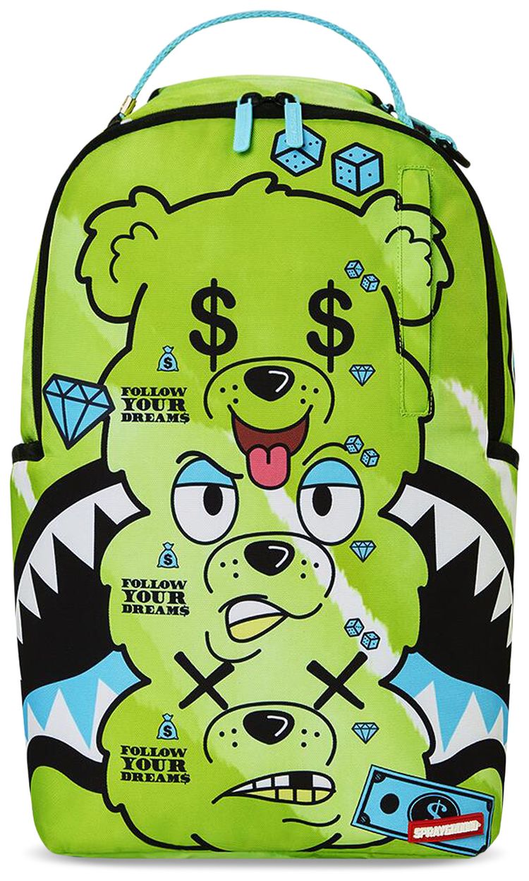 Sprayground Money Bear Seeing Triple DLXSR Backpack Multicolor
