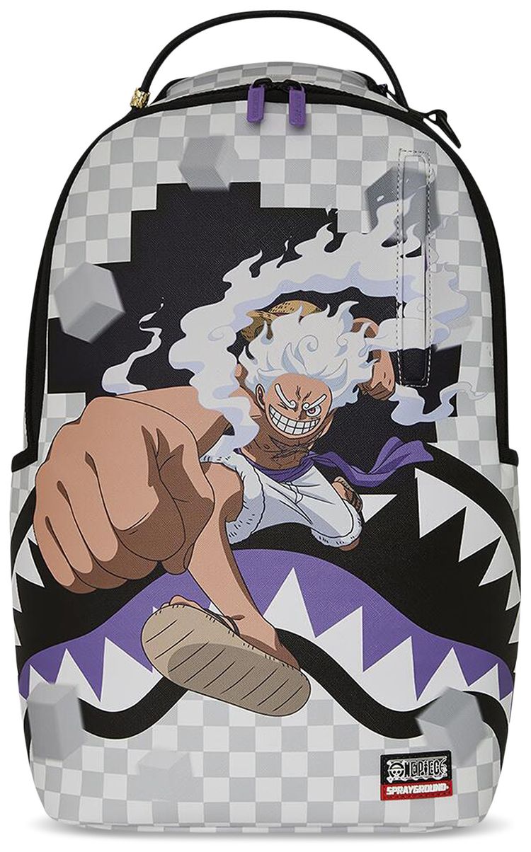 Sprayground One Piece Gear 5 Luffy Checkered Smash Backpack Multicolor
