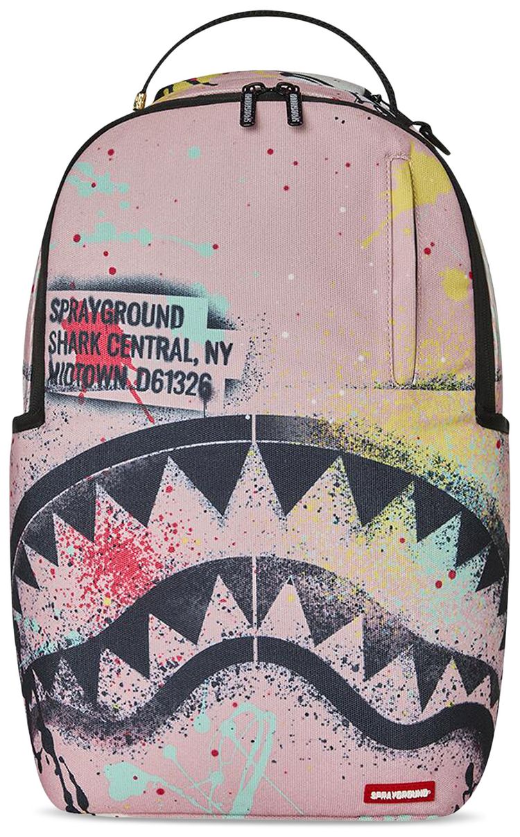 Sprayground Shark Central Stencil Lab Backpack Multicolor