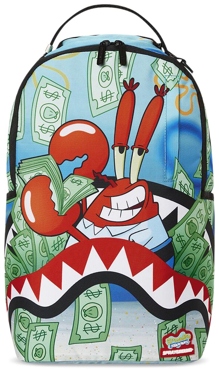 Sprayground Mr Krabs Accounts Payable DLXSR Backpack Multicolor
